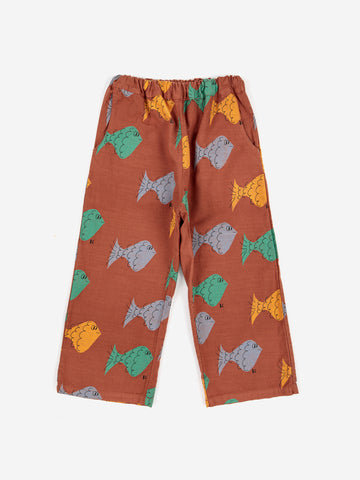 Multicolor Fish all over woven pants