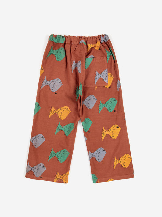Multicolor Fish all over woven pants