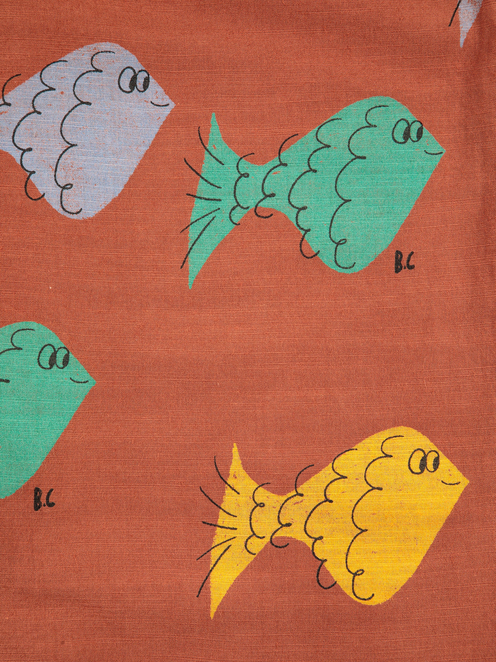 Multicolor Fish all over woven pants
