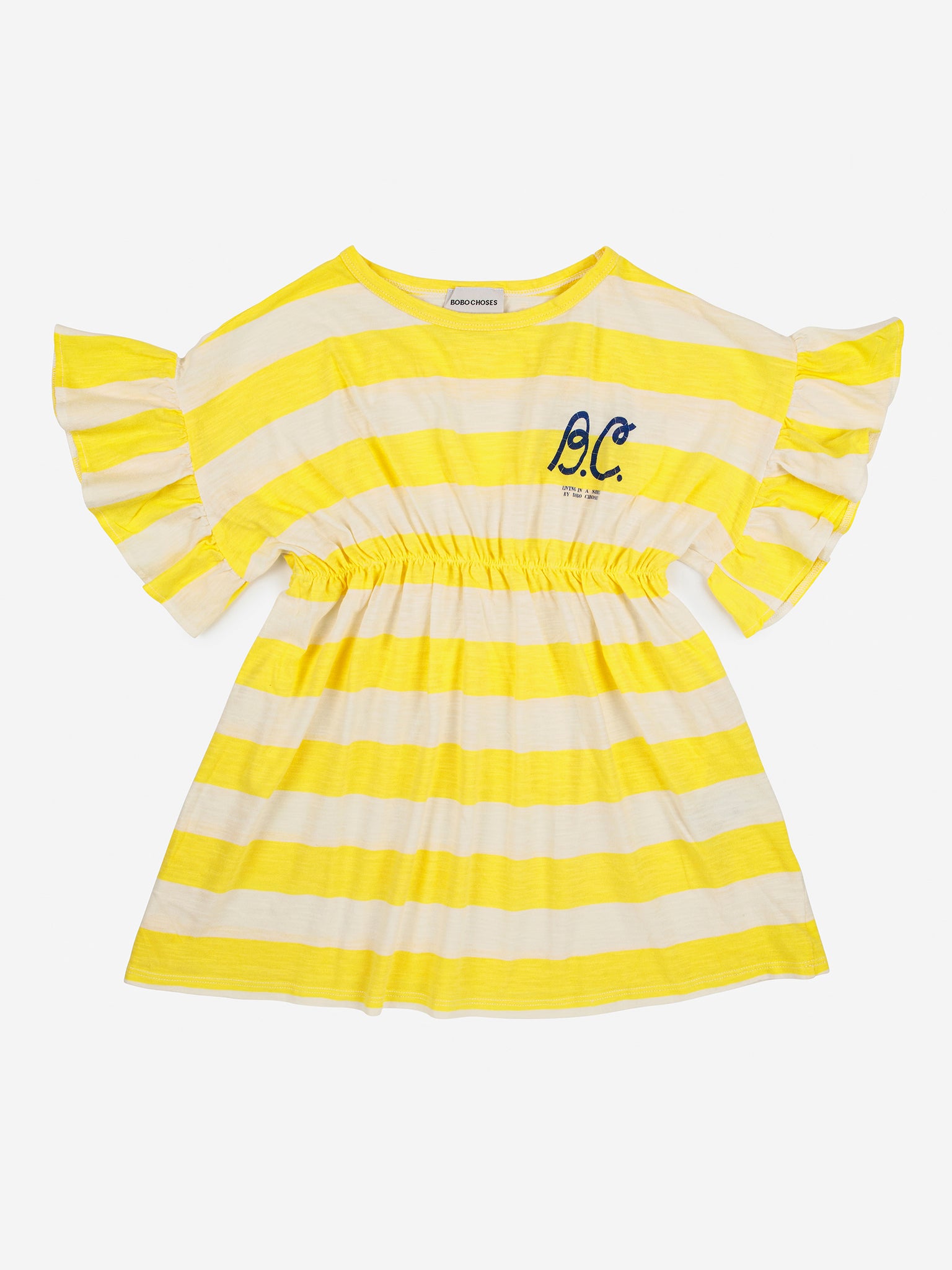 Yellow Stripes ruffle dress
