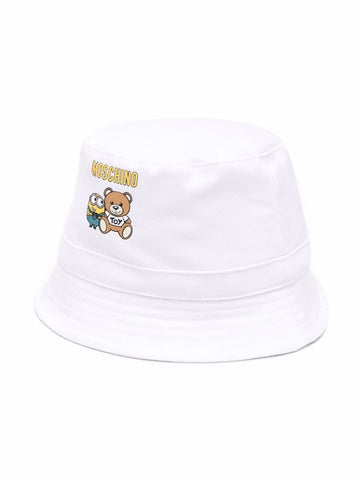 BABY BUCKET HAT WITH MINION GRAPHIC, OPT WHITE