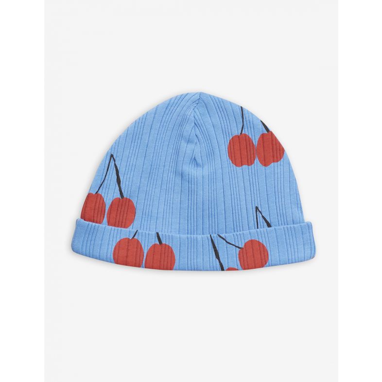 Cherry baby beanie, blue - Cemarose Children's Fashion Boutique