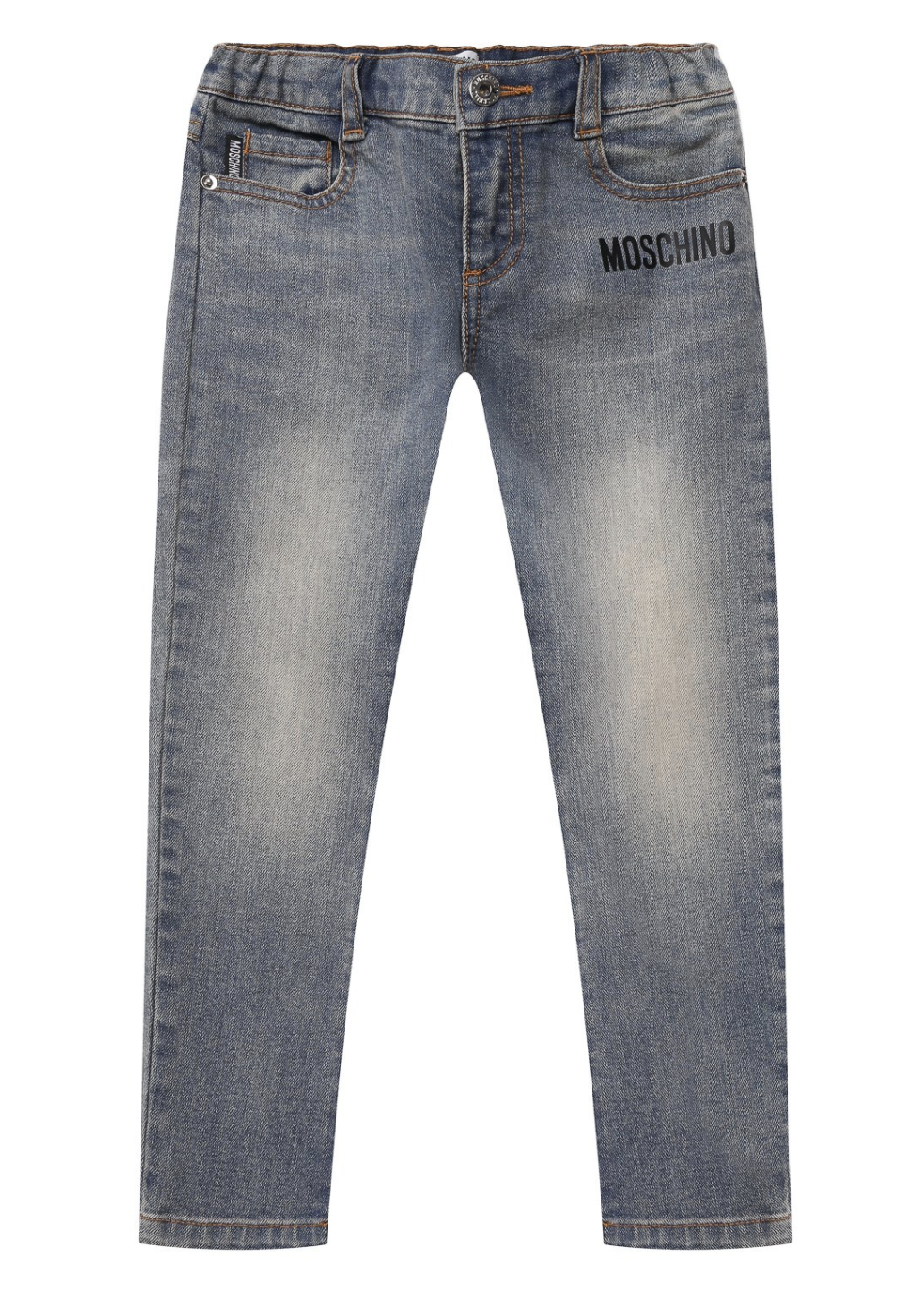 DENIM TROUSERS W Moschino LOGO ,BLU