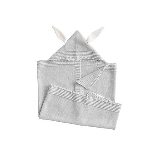 HOOD blanket gray-Cotton - Cemarose Children's Fashion Boutique