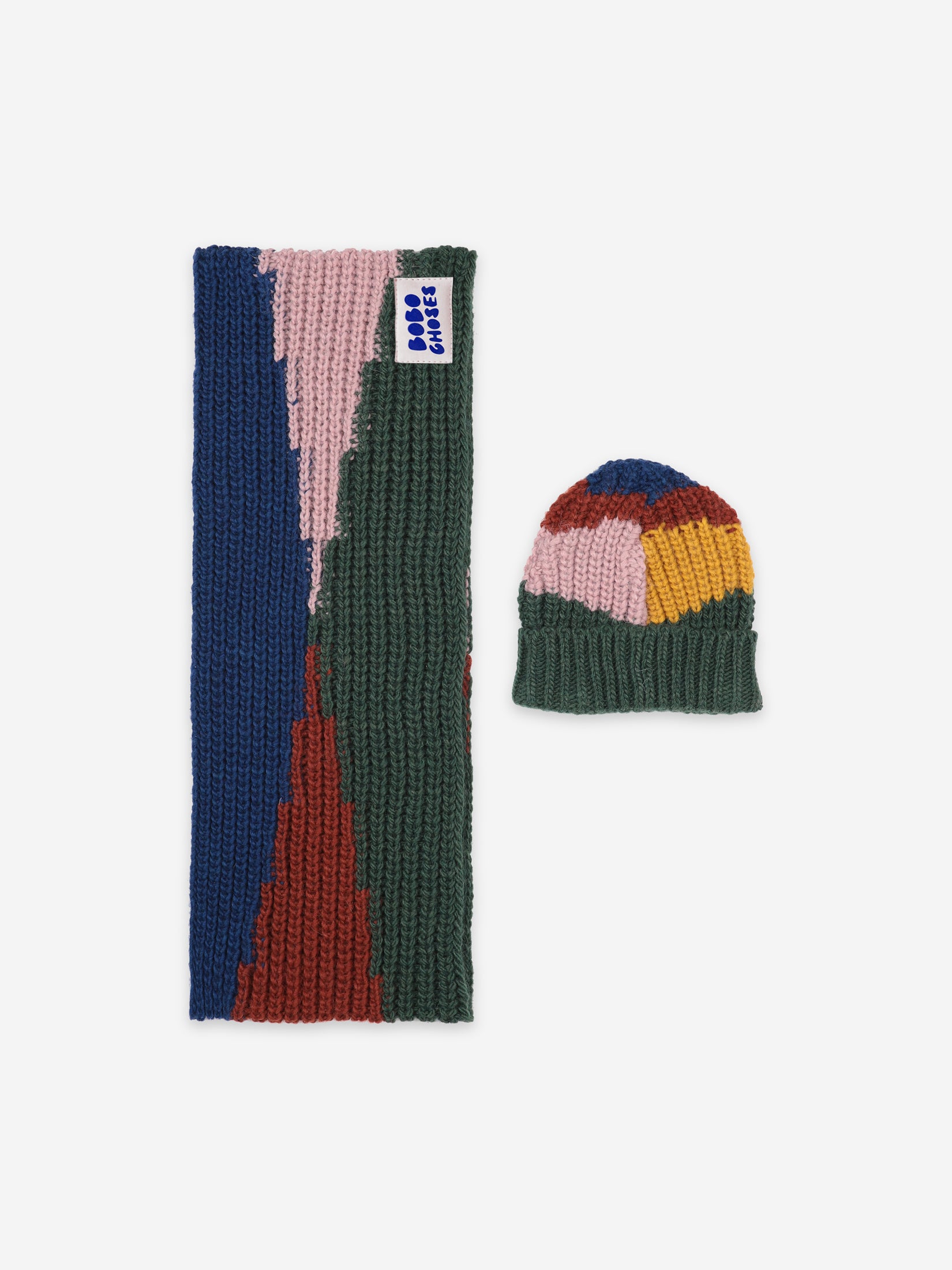 Color Block neck warmer and beanie set - Cémarose Canada