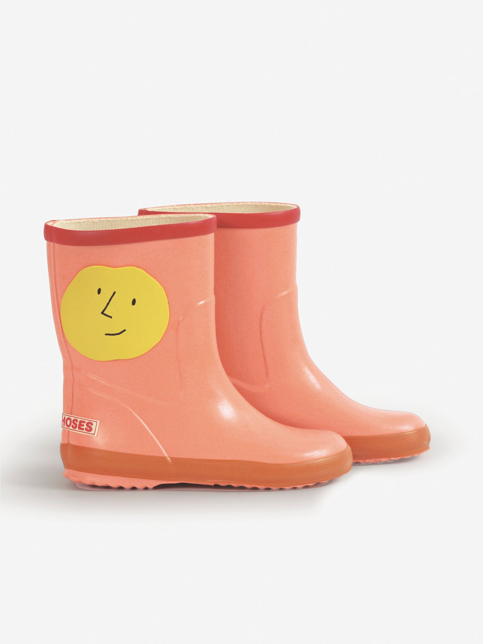 Yellow Faces rain boots