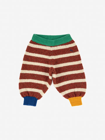 Stripes knit trousers