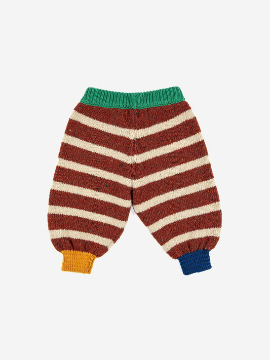 Stripes knit trousers