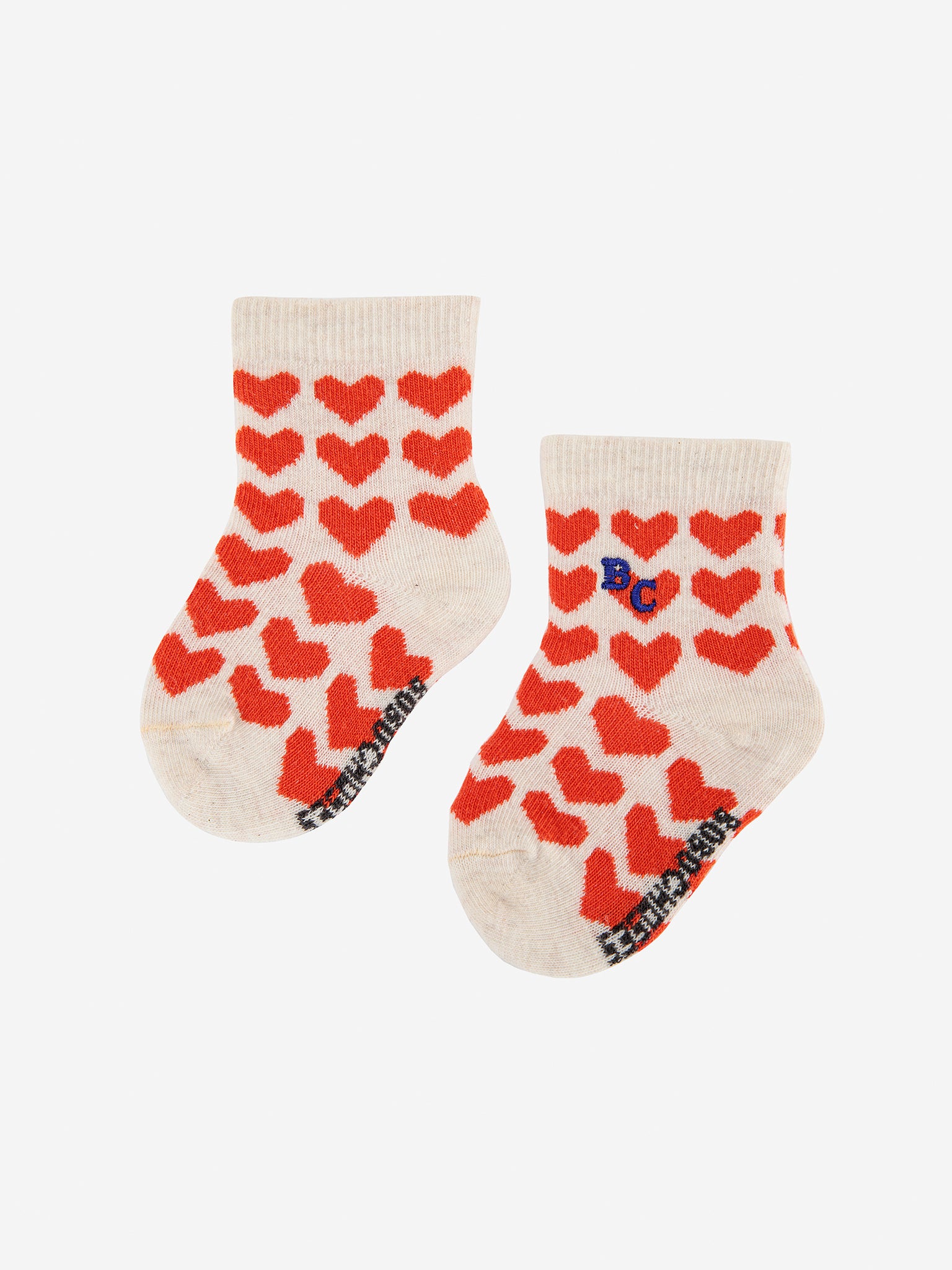 Hearts all over baby socks