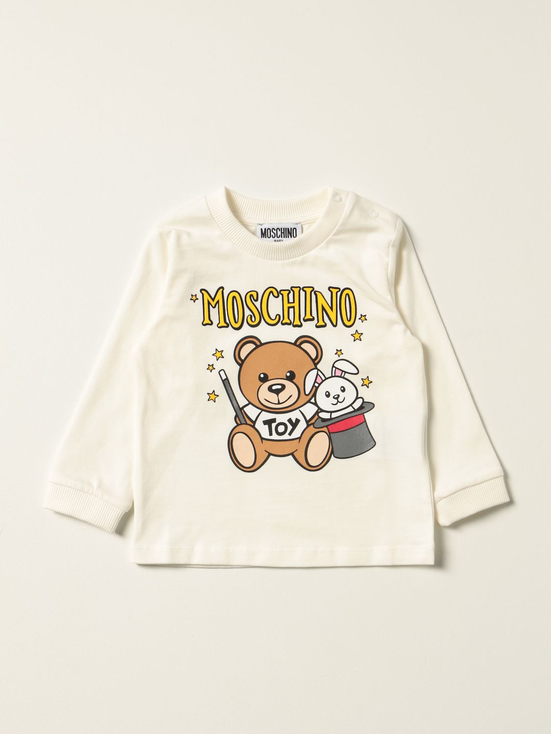 BABY LS TEE W MAGICIAN BEAR, CLOUD