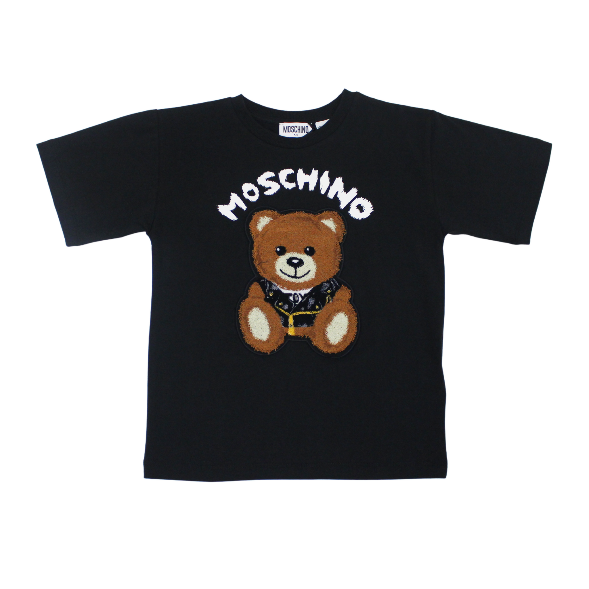 MAXI SS T SHIRT WITH LARGE BEAR GRAPHIC - BLACK