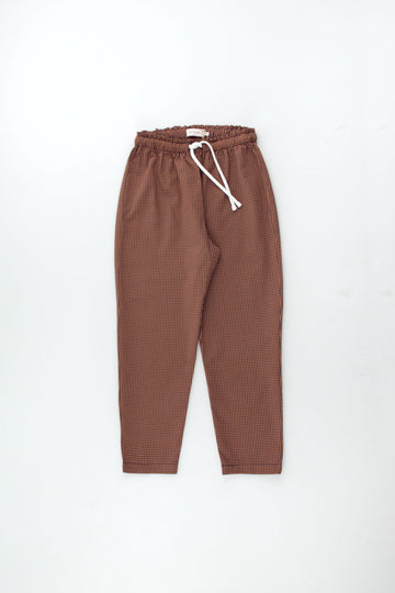 CHECK PANT cinnamon/ink blue - Cémarose Canada