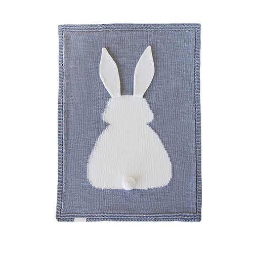 BUNNY blanket with eco-cotton lining gray - Cemarose Children's Fashion Boutique