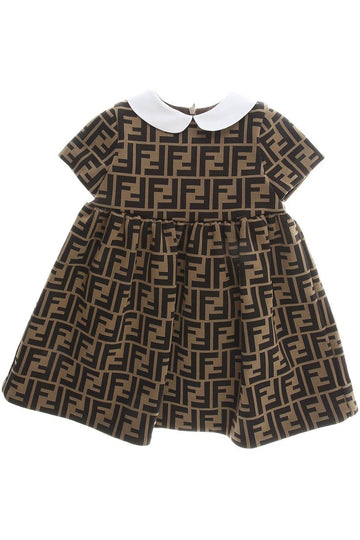 BB SS GIRL DRESS W COLLAR AND ALLOVER FF
LOGO, BROWN