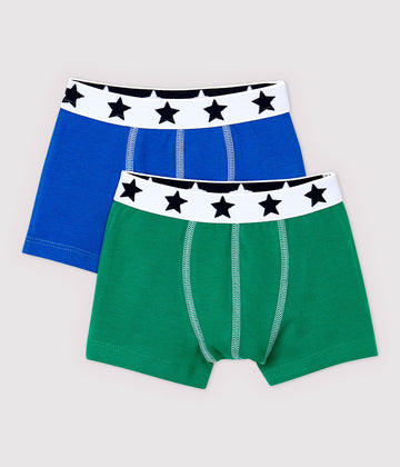 Boys' Organic Cotton and Elastane Boxer Shorts - 2Pack - Cémarose Canada