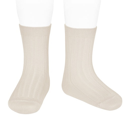 Basic rib short socks - Lino