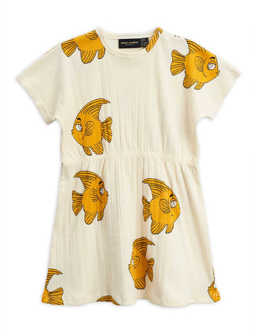 Fish ss dress, OFFWHITE - Cemarose Children's Fashion Boutique