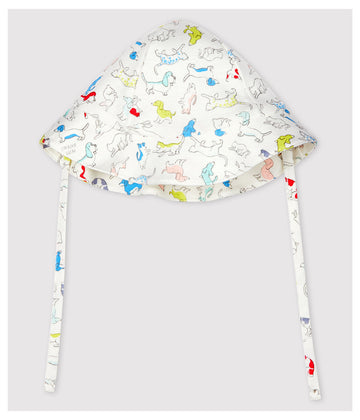 Babies' Organic Cotton Terry Sun Hat,Marshmallow white - Cémarose Canada