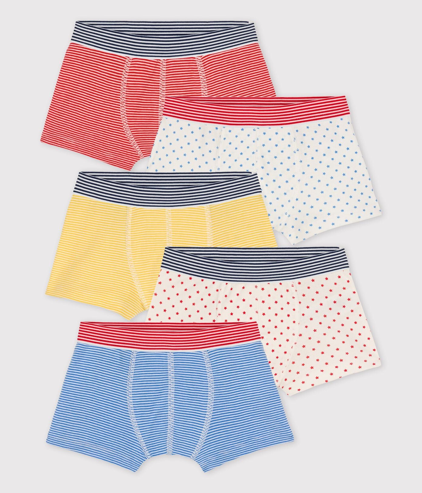 BOYS' ORGANIC COTTON BOXER SHORTS - 5-PACK