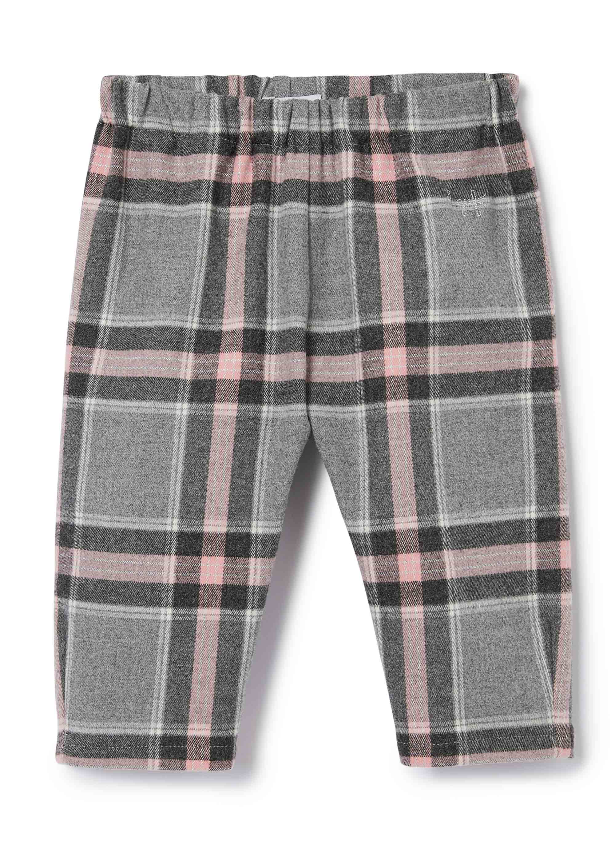 BABY GIRL PLAID PANT, GREY PINK - Cémarose Canada