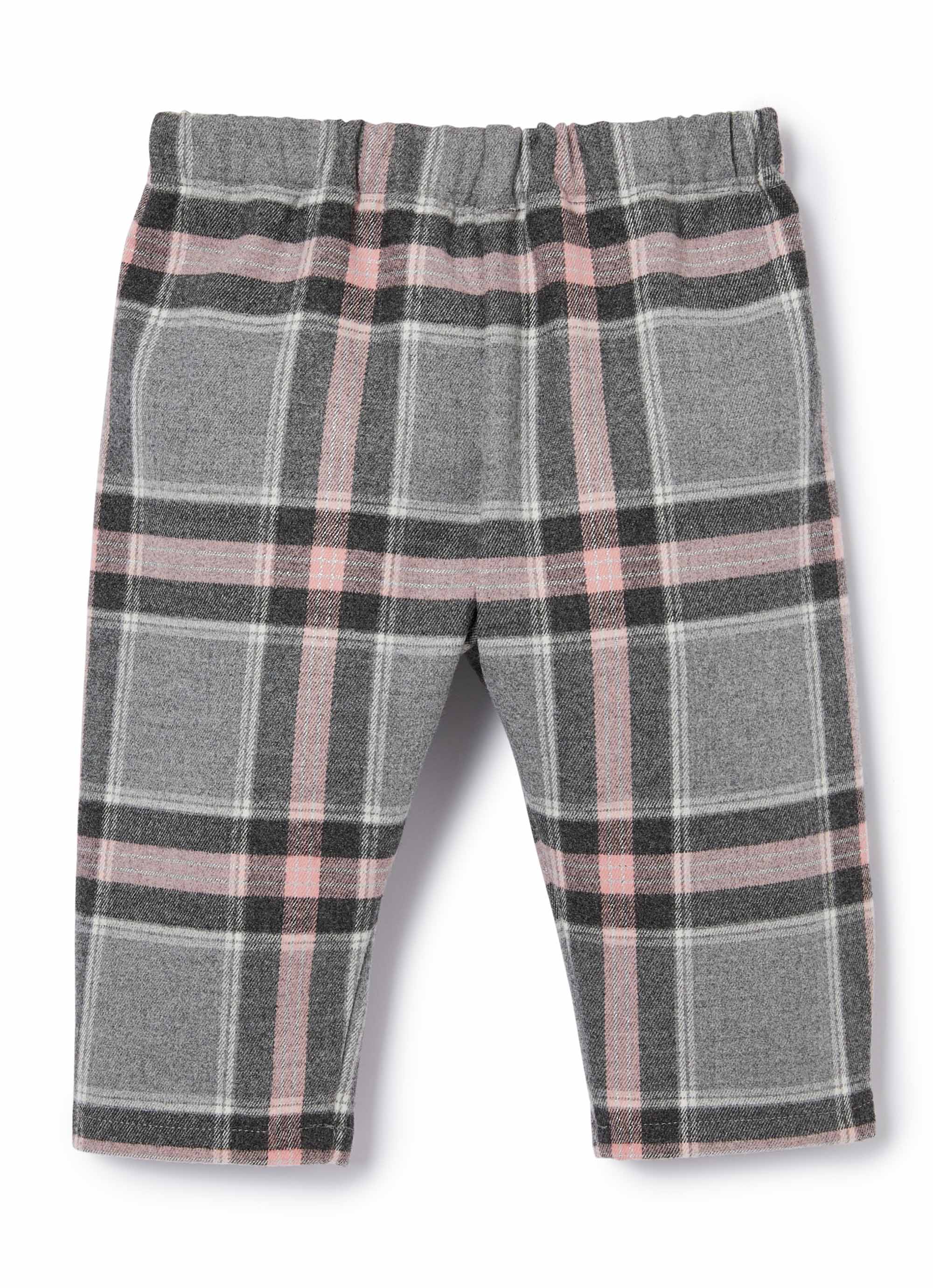 BABY GIRL PLAID PANT, GREY PINK - Cémarose Canada