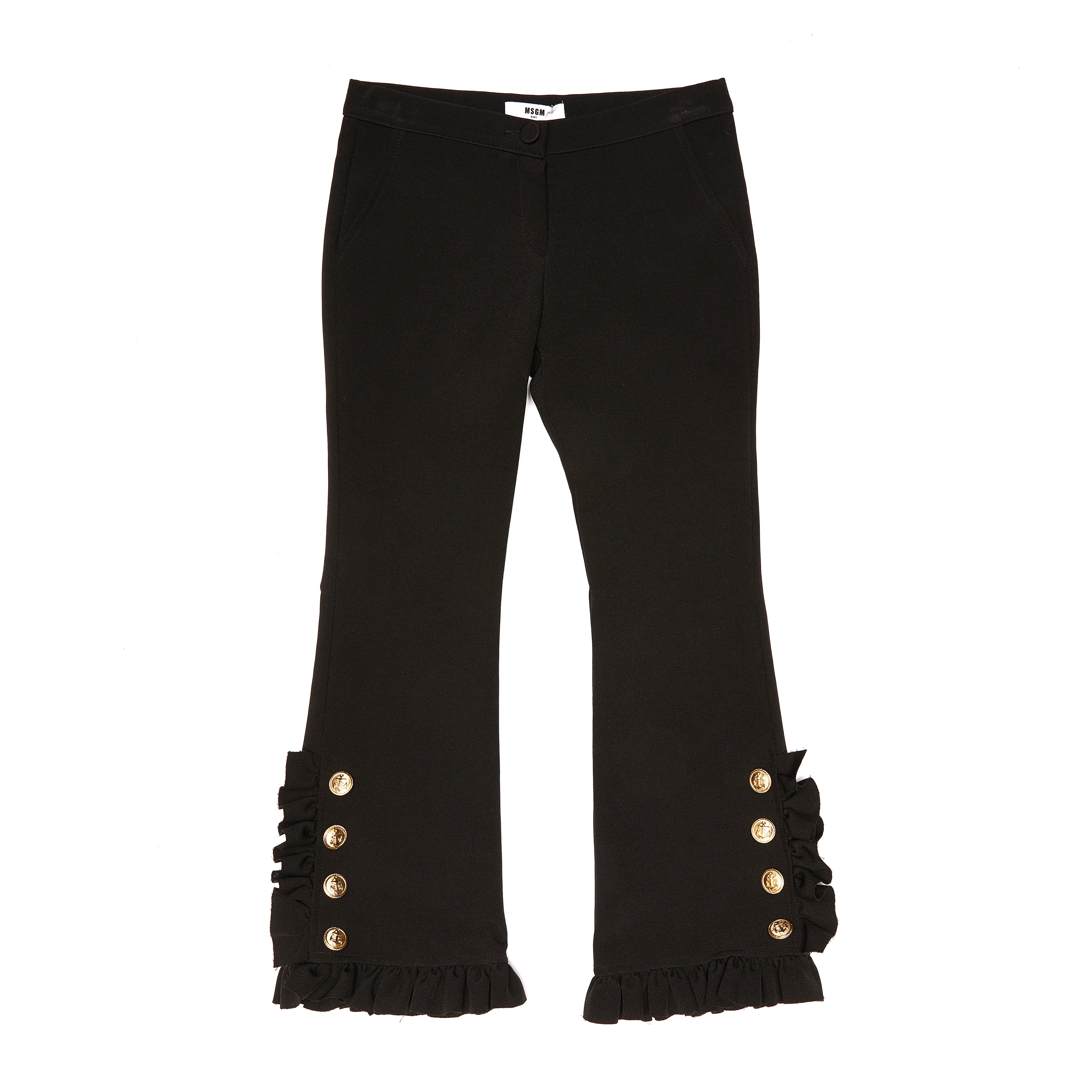 CREPE DE CHINE PANTS GIRL, NERO - Cemarose Children's Fashion Boutique