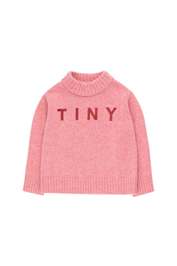 'TINY'' MOCK SWEATER pale pink/burgundy - Cemarose Children's Fashion Boutique