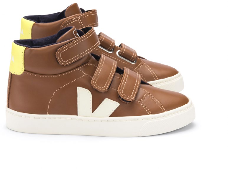 ESPLAR MID SMALL VELCRO, TUILE PIERRE JAUNE FLUO - Cemarose Children's Fashion Boutique