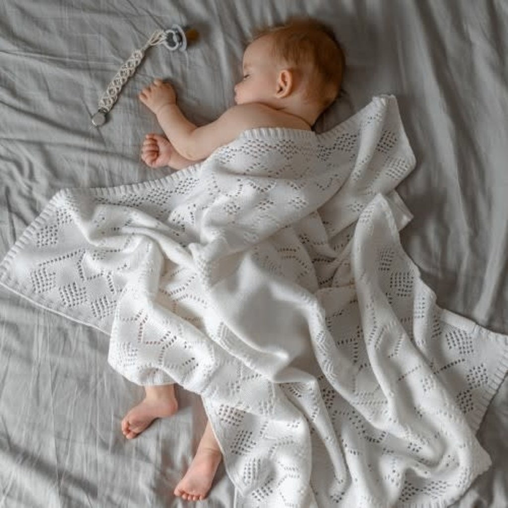 ROYALS blanket, white - Cemarose Children's Fashion Boutique