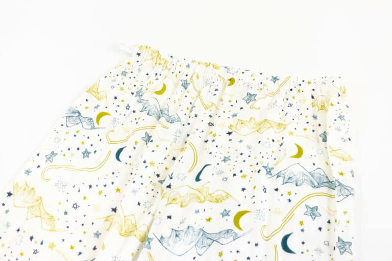 Women's Bamboo Pima 3/4 Sleeve Nursing PJ Set - Stars White