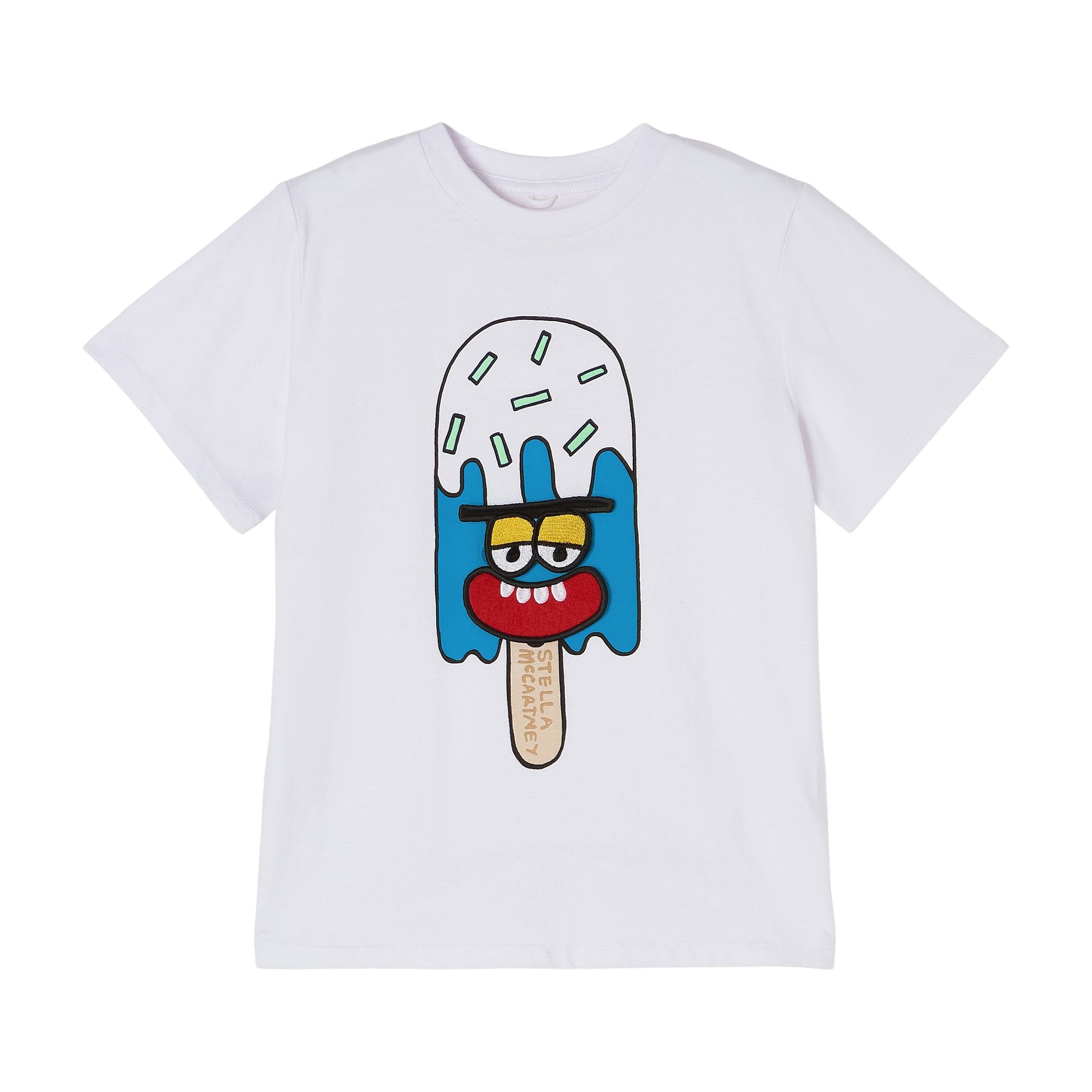 BOYS COTTON JERSEY TEE W/ICE LOLLY PR &
BADGES, WHITE