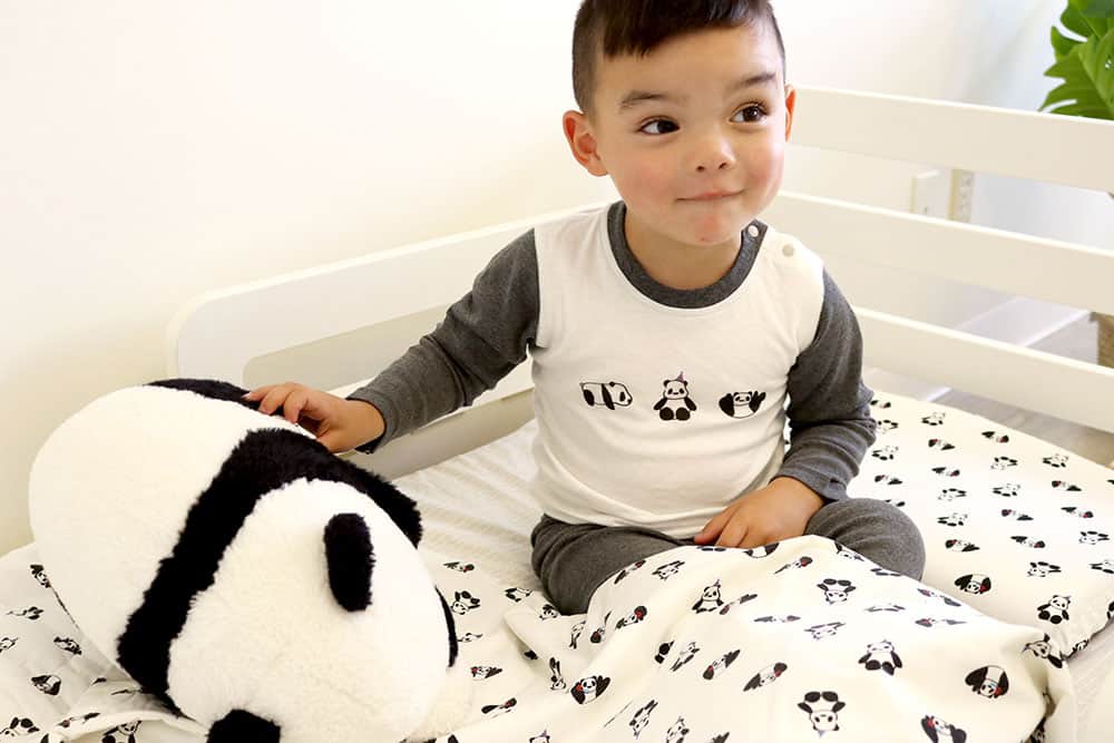 Organic cotton two pieces PJ set - Panda party - Cemarose Children's Fashion Boutique