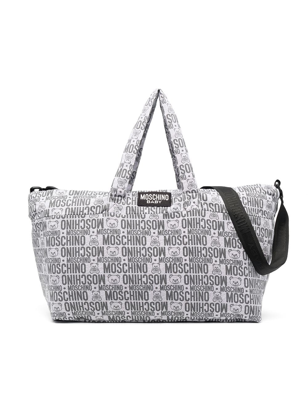 BABY CHANGING BAG W MAT AND LOGO PRINT ALLOVER,GREY - Cémarose Canada
