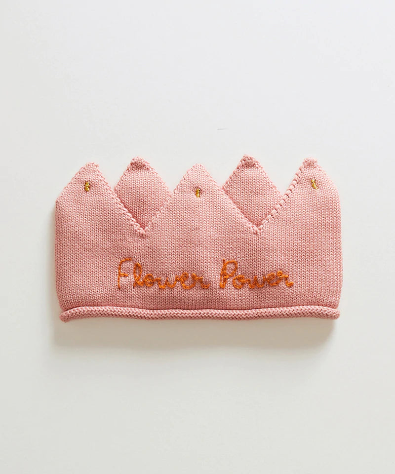 Embroidered Crown-Peach/Papaya