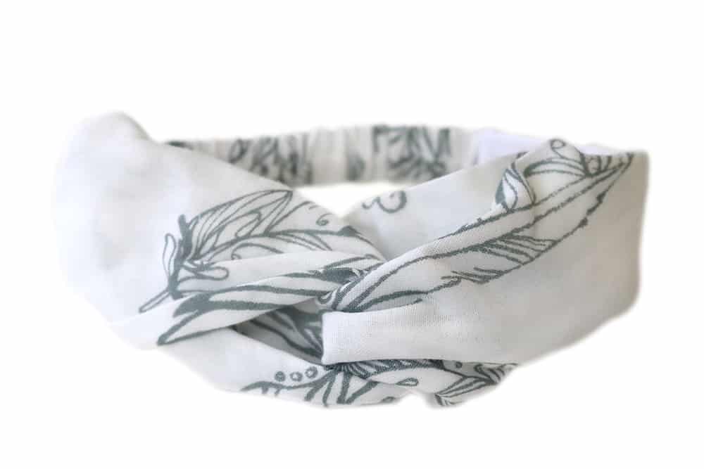 Headband - Feather White - Cémarose Canada