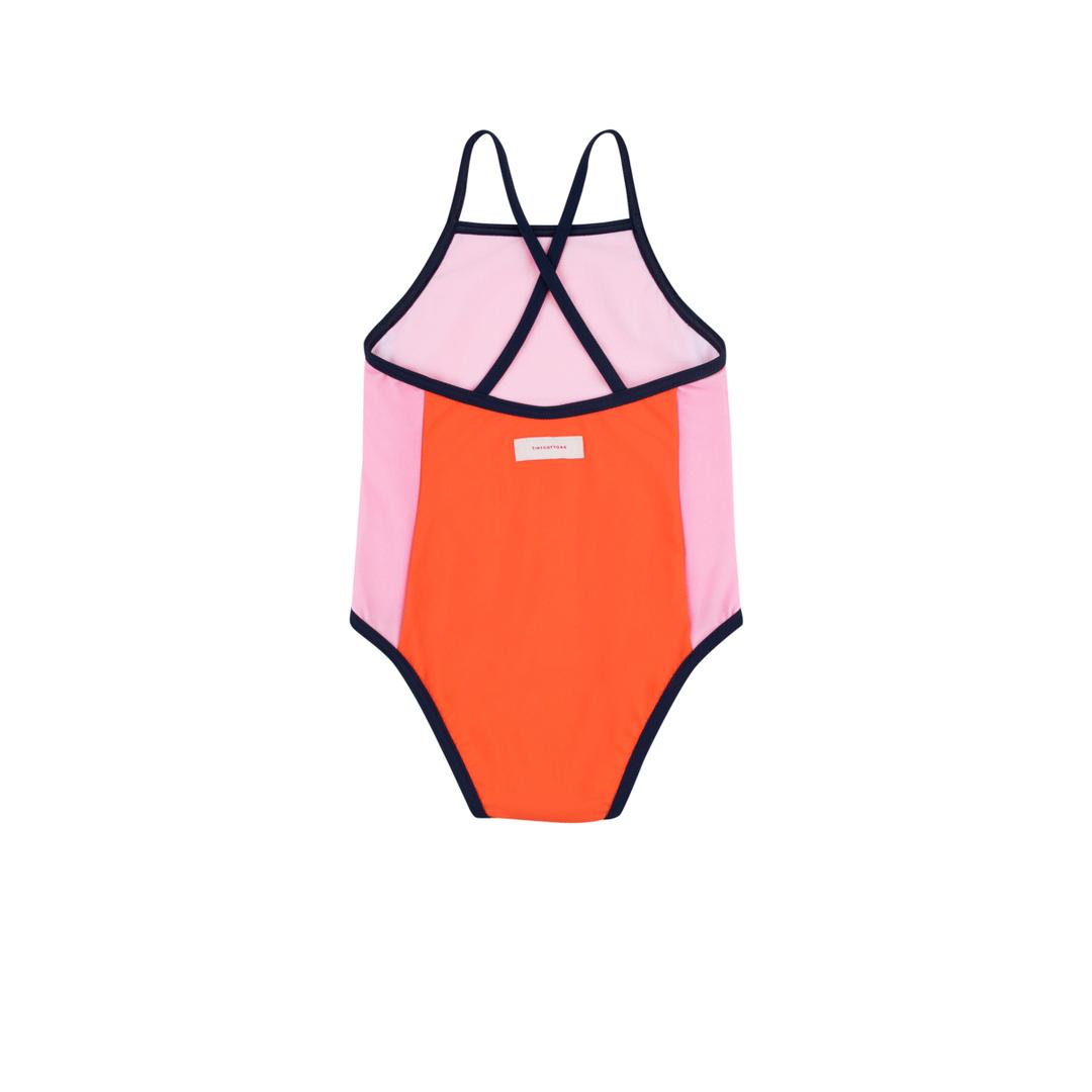 COLOR BLOCK SWIMSUIT, pink/red - Cemarose Children's Fashion Boutique