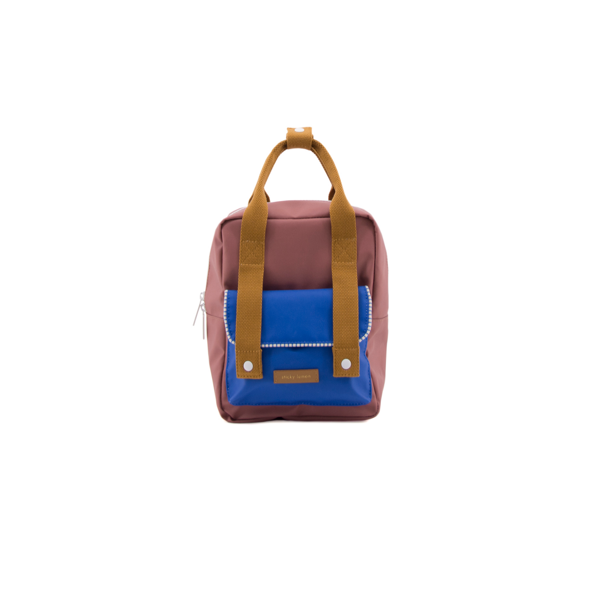 (Small backpack) envelope deluxe- Sticky Lemon-hotel brick+ink blue+sugar brown - Cemarose Children's Fashion Boutique