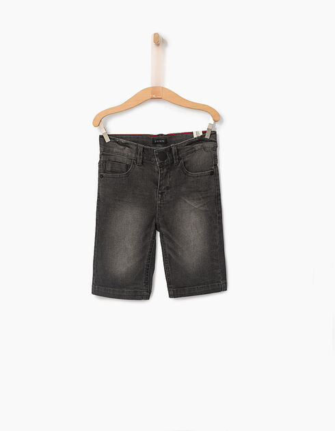 SS19, KID BOY DENIM BERMUDA SHORTS W TEXT DETAILFITZROY - Cemarose Children's Fashion Boutique