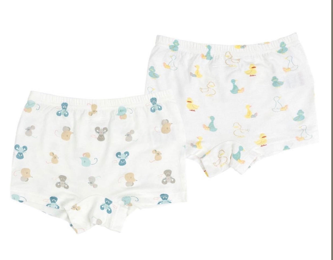 Girls- Bamboo Boxer Briefs (2pack) - Mighty Mouse + Rubber Duck - Cémarose Canada