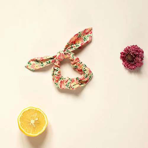 Scrunchie Kimmi Pink Meadow - Cémarose Canada