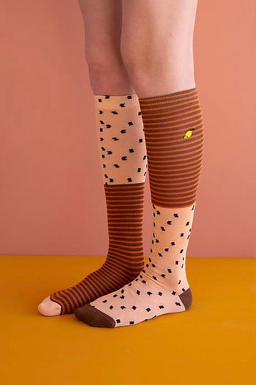 knee high socks | sprinkles | apricot orange - Cemarose Children's Fashion Boutique