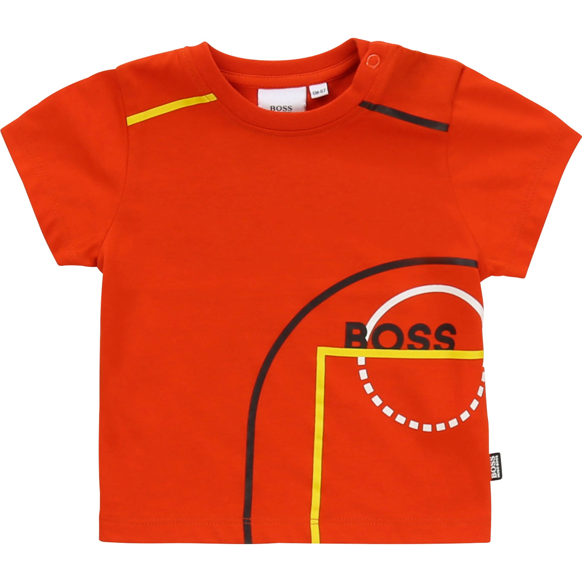 BABY SHORT SLEEVES TEE-SHIRT, BRIGHT RED - Cemarose Children's Fashion Boutique
