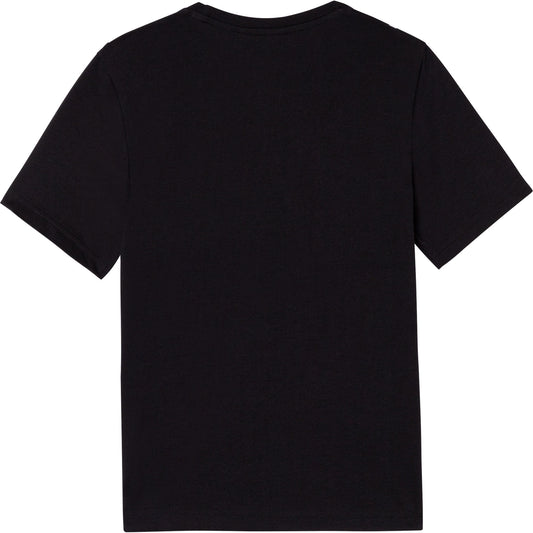 BOYS SS TEE PRINTED LOGO ON FRONT, BLACK