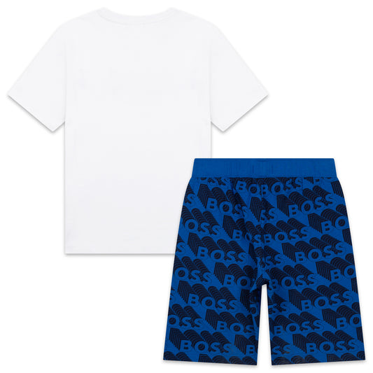 T-SHIRT AND SHORTS, ELECTRIC BLUE