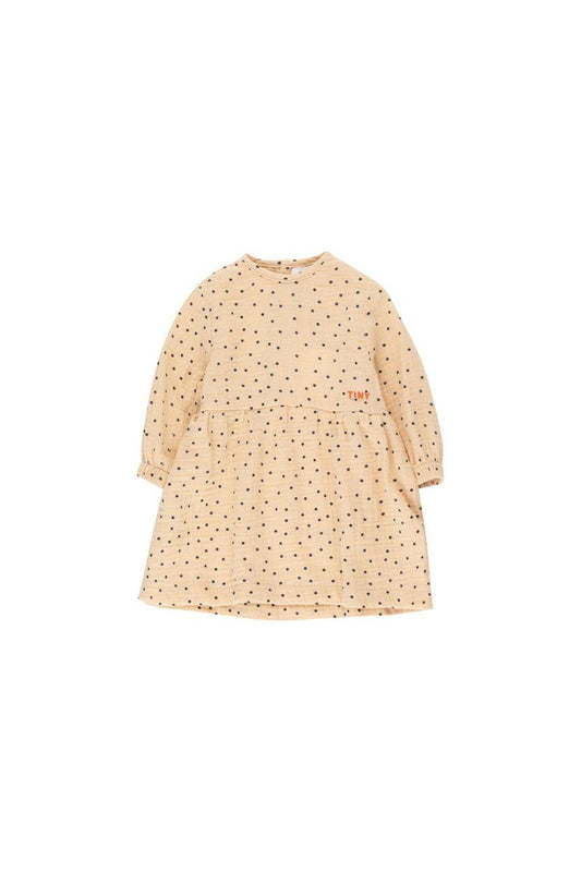 "TINY DOTS" BABY DRESS cappuccino/navy - Cemarose Children's Fashion Boutique