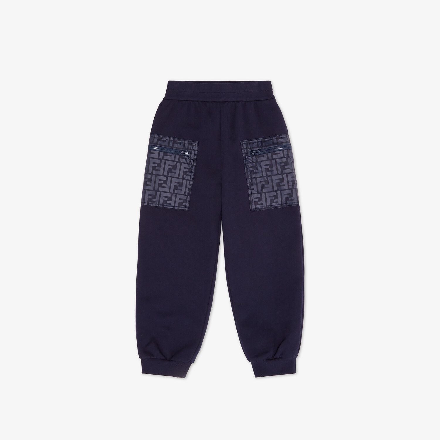 Fleece and nylon junior trousers,Navy blue