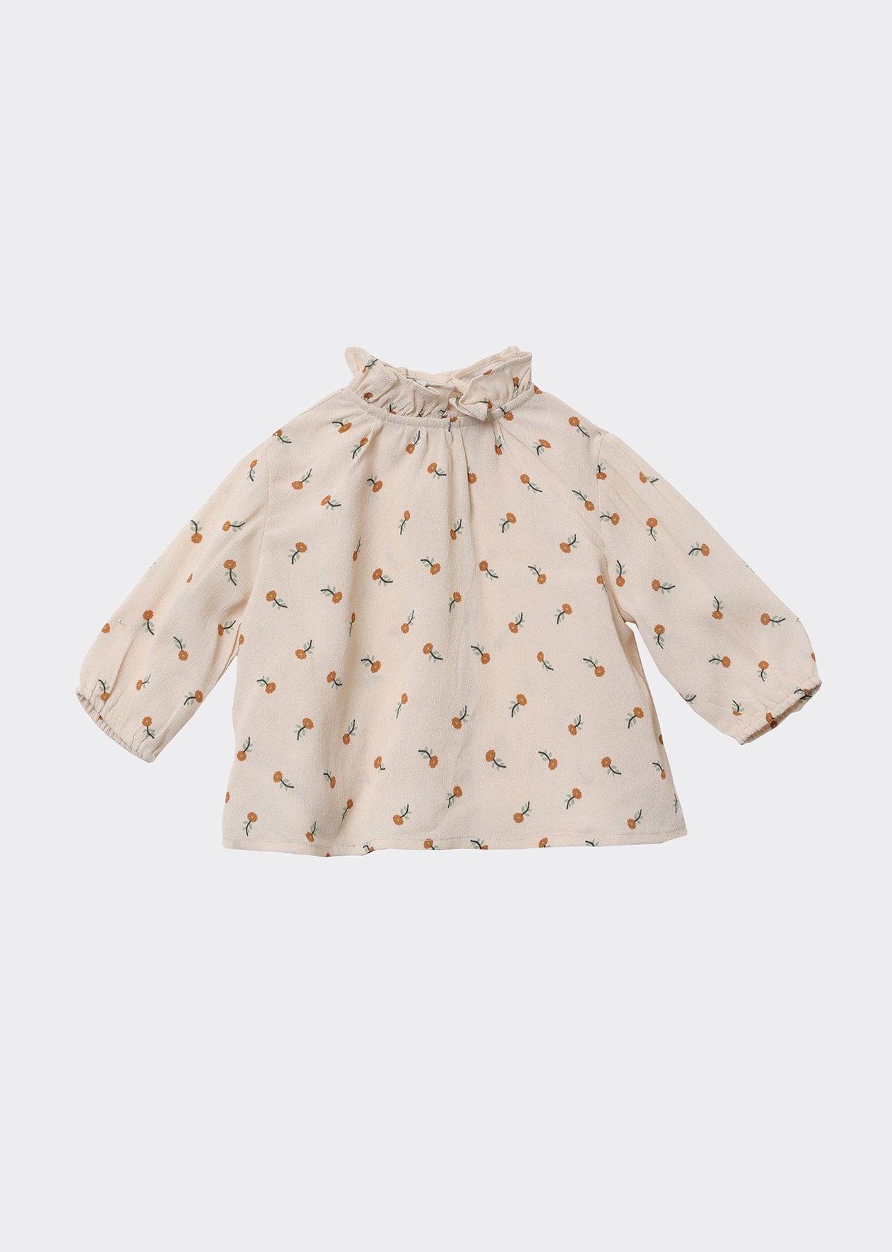 MIRON BABY BLOUSE, TOFFEE DITSY FLOWER PRINT