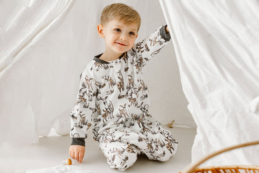 1.0T Organic Cotton Long Sleeve Sleep Suit -Mama Deerest