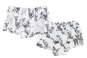 Bamboo Boys Boxer Briefs Underwear (2 Pack) - Deers