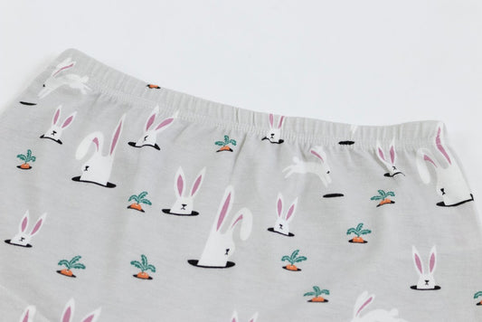 Bamboo Girls Boy Short Underwear（2 Pack）- Rabbit